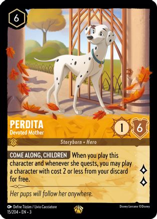 Perdita - Devoted Mother (15/204) - Into the Inklands Cold Foil - Premium Lorcana Single from Into the Inklands - Just $4.44! Shop now at Game Crave Tournament Store