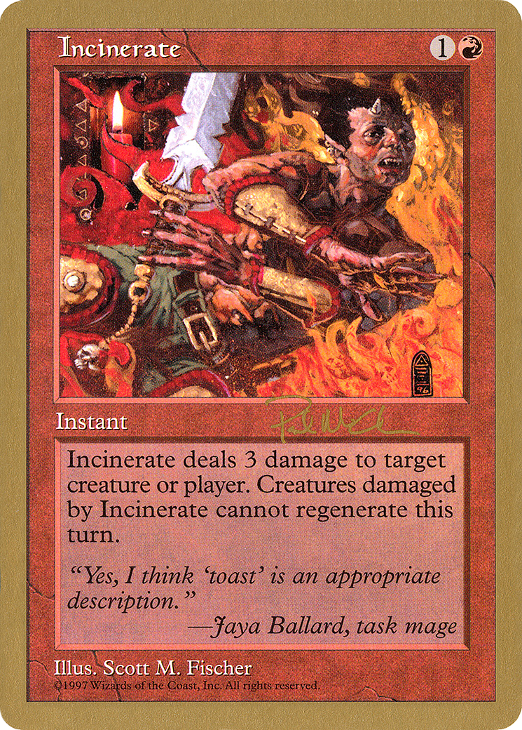 Incinerate (WC97-PM242) - World Championship Decks 1997 - Premium MTG Single from Wizards of the Coast - Just $0.09! Shop now at Game Crave Tournament Store