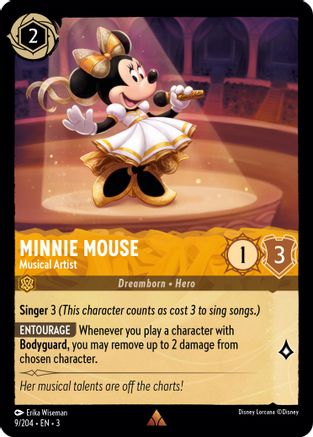 Minnie Mouse - Musical Artist (9/204) - Into the Inklands - Premium Lorcana Single from Into the Inklands - Just $0.25! Shop now at Game Crave Tournament Store