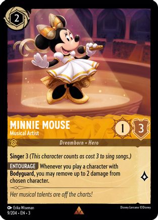 Minnie Mouse - Musical Artist (9/204) - Into the Inklands Cold Foil - Premium Lorcana Single from Into the Inklands - Just $0.36! Shop now at Game Crave Tournament Store