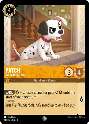 Patch - Intimidating Pup (14/204) - Into the Inklands Cold Foil - Premium Lorcana Single from Into the Inklands - Just $0.25! Shop now at Game Crave Tournament Store