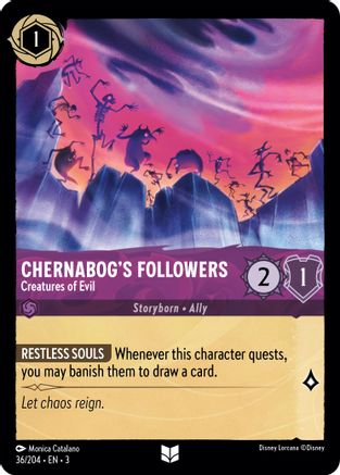 Chernabog's Followers - Creatures of Evil (36/204) - Into the Inklands Cold Foil - Premium Lorcana Single from Into the Inklands - Just $2.08! Shop now at Game Crave Tournament Store