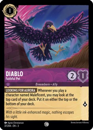 Diablo - Faithful Pet (37/204) - Into the Inklands Cold Foil - Premium Lorcana Single from Into the Inklands - Just $0.26! Shop now at Game Crave Tournament Store