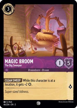 Magic Broom - The Big Sweeper (46//204) - Into the Inklands Cold Foil - Premium Lorcana Single from Into the Inklands - Just $0.25! Shop now at Game Crave Tournament Store
