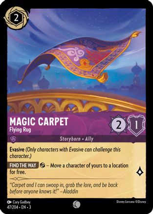 Magic Carpet - Flying Rug (47/204) - Into the Inklands Cold Foil - Premium Lorcana Single from Into the Inklands - Just $0.25! Shop now at Game Crave Tournament Store