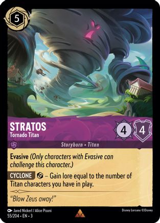 Stratos - Tornado Titan (55//204) - Into the Inklands - Premium Lorcana Single from Into the Inklands - Just $0.25! Shop now at Game Crave Tournament Store