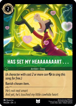 Has Set My Heaaaaaaart . . . (94/204) - Into the Inklands Cold Foil - Premium Lorcana Single from Into the Inklands - Just $0.25! Shop now at Game Crave Tournament Store