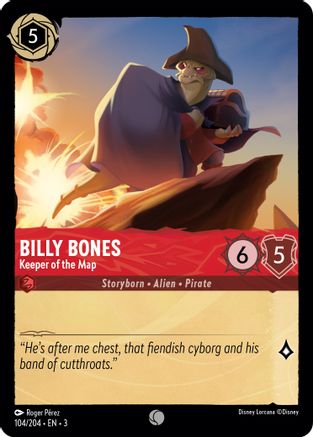 Billy Bones - Keeper of the Map (104/204) - Into the Inklands Cold Foil - Premium Lorcana Single from Into the Inklands - Just $0.25! Shop now at Game Crave Tournament Store