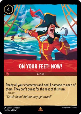 On Your Feet! Now! (130//204) - Into the Inklands Cold Foil - Premium Lorcana Single from Into the Inklands - Just $0.27! Shop now at Game Crave Tournament Store