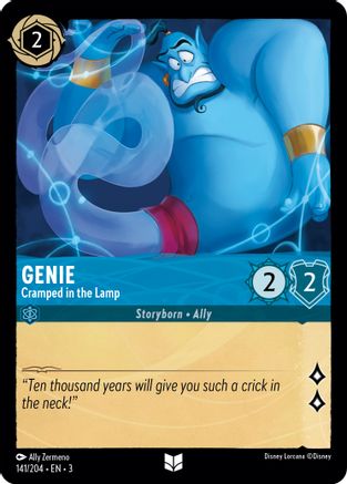 Genie - Cramped in the Lamp (141//204) - Into the Inklands Cold Foil - Premium Lorcana Single from Into the Inklands - Just $0.25! Shop now at Game Crave Tournament Store