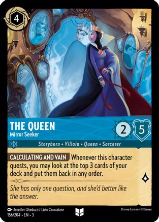 The Queen - Mirror Seeker (156/204) - Into the Inklands Cold Foil - Premium Lorcana Single from Into the Inklands - Just $0.26! Shop now at Game Crave Tournament Store