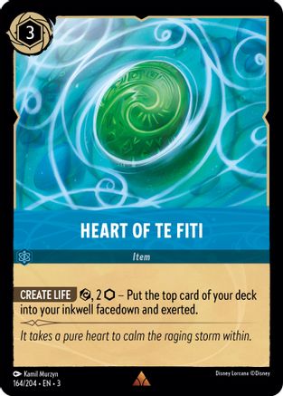 Heart of Te Fiti (164//204) - Into the Inklands Cold Foil - Premium Lorcana Single from Into the Inklands - Just $0.35! Shop now at Game Crave Tournament Store