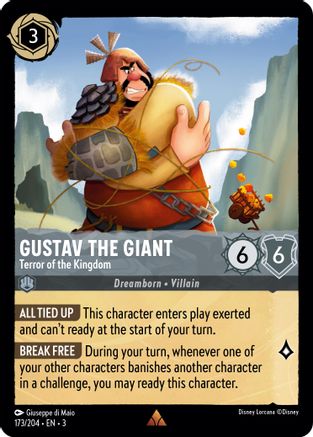 Gustav the Giant - Terror of the Kingdom (173/204) - Into the Inklands - Premium Lorcana Single from Into the Inklands - Just $0.23! Shop now at Game Crave Tournament Store