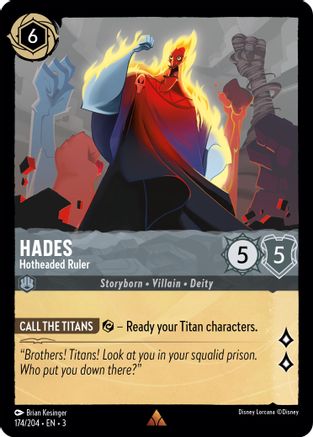 Hades - Hotheaded Ruler (174/204) - Into the Inklands Cold Foil - Premium Lorcana Single from Into the Inklands - Just $0.40! Shop now at Game Crave Tournament Store