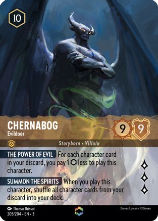 Chernabog - Evildoer (Alternate Art) (205/204) - Into the Inklands Holofoil - Premium Lorcana Single from Into the Inklands - Just $96.64! Shop now at Game Crave Tournament Store