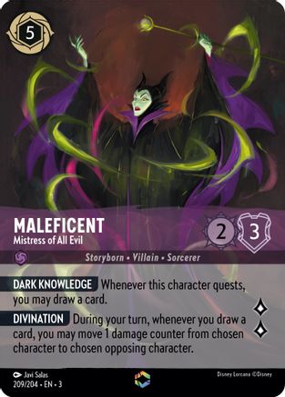 Maleficent - Mistress of All Evil (Alternate Art) (209/204) - Into the Inklands Holofoil - Premium Lorcana Single from Into the Inklands - Just $41.85! Shop now at Game Crave Tournament Store