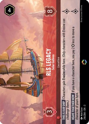 RLS Legacy - Solar Galleon (Alternate Art) (216/204) - Into the Inklands Holofoil - Premium Lorcana Single from Into the Inklands - Just $37.42! Shop now at Game Crave Tournament Store