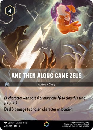 And Then Along Came Zeus (Alternate Art) (222/204) - Into the Inklands Holofoil - Premium Lorcana Single from Into the Inklands - Just $140.39! Shop now at Game Crave Tournament Store
