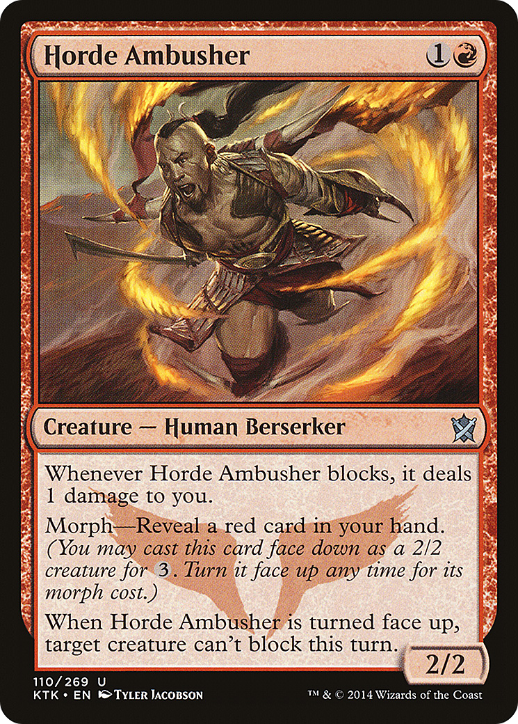 Horde Ambusher (KTK-110) - Khans of Tarkir - Premium MTG Single from Wizards of the Coast - Just $0.08! Shop now at Game Crave Tournament Store