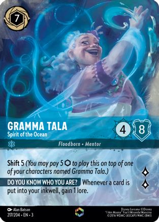 Gramma Tala - Spirit of the Ocean (Alternate Art) (217/204) - Into the Inklands Holofoil - Premium Lorcana Single from Into the Inklands - Just $43.36! Shop now at Game Crave Tournament Store