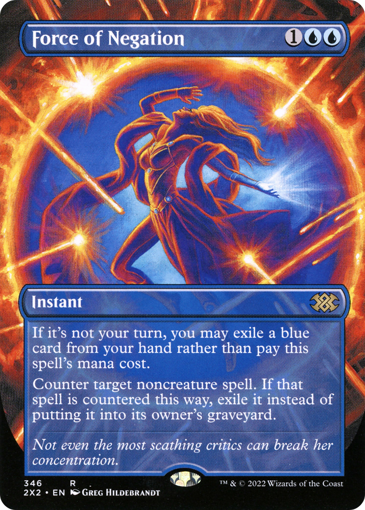 Force of Negation (2X2-346) - Double Masters 2022 (Borderless) - Premium MTG Single from Wizards of the Coast - Just $14.93! Shop now at Game Crave Tournament Store