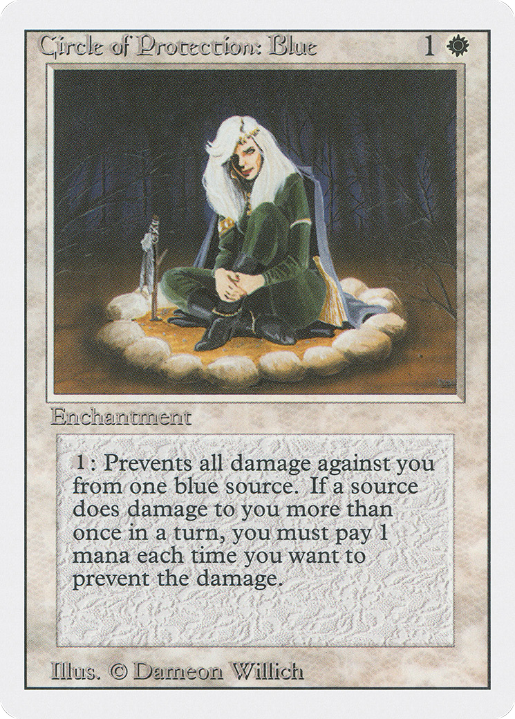Circle of Protection: Blue (3ED-010) - Revised Edition - Premium MTG Single from Wizards of the Coast - Just $0.08! Shop now at Game Crave Tournament Store
