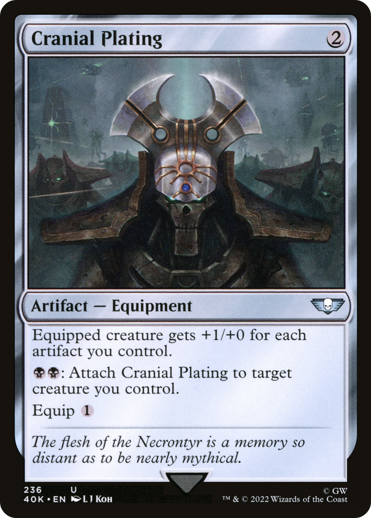 Cranial Plating (40K-236) - Warhammer 40,000 Commander - Premium MTG Single from Wizards of the Coast - Just $0.69! Shop now at Game Crave Tournament Store