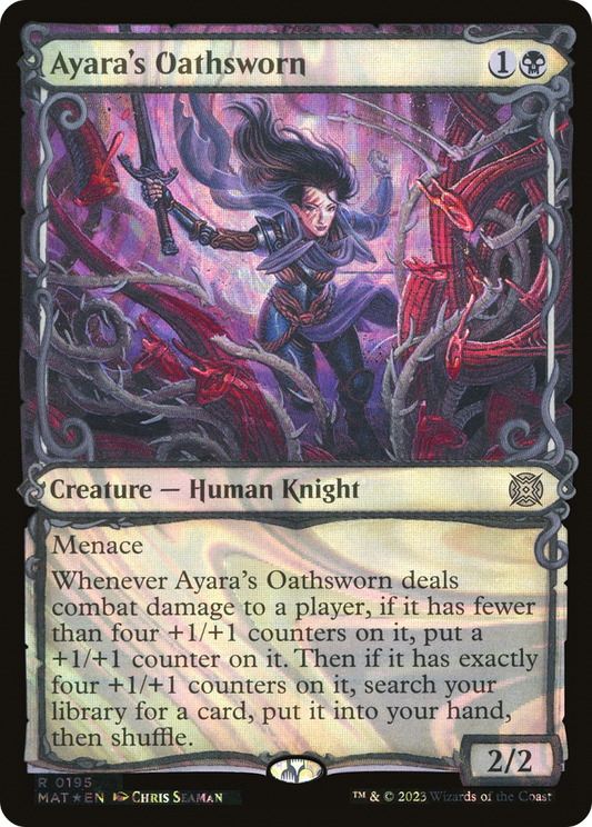 Ayara's Oathsworn (MAT-195) - March of the Machine: The Aftermath: (Showcase) Foil - Premium MTG Single from Wizards of the Coast - Just $0.70! Shop now at Game Crave Tournament Store