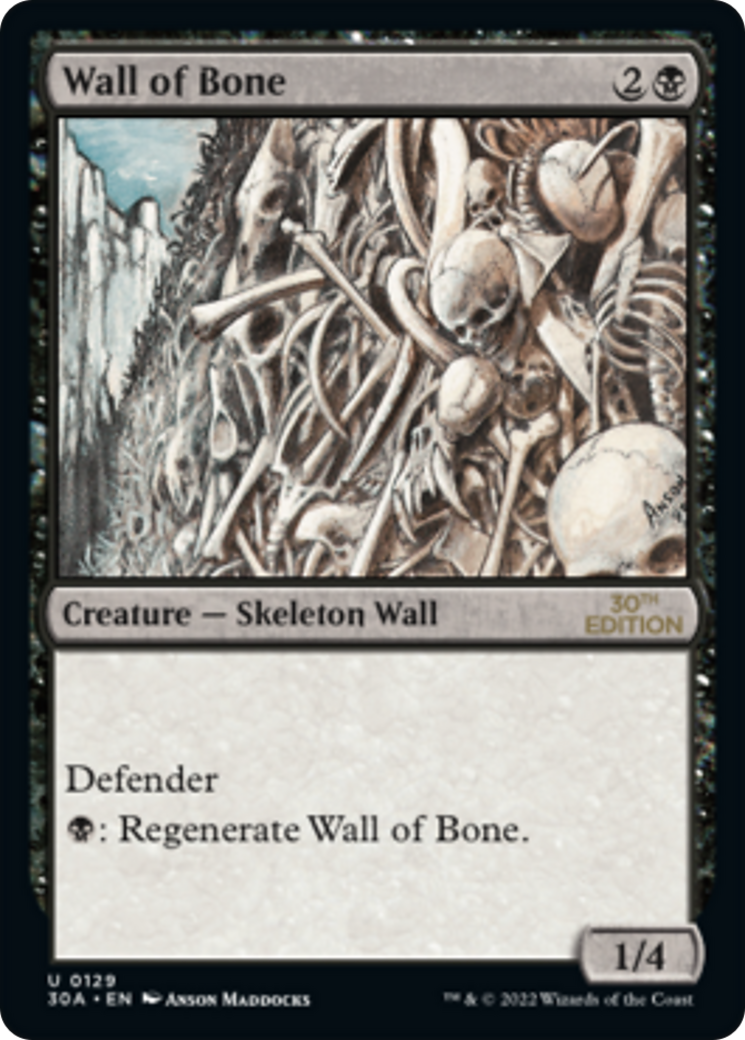 Wall of Bone (30A-129) - 30th Anniversary Edition - Premium MTG Single from Wizards of the Coast - Just $0.60! Shop now at Game Crave Tournament Store