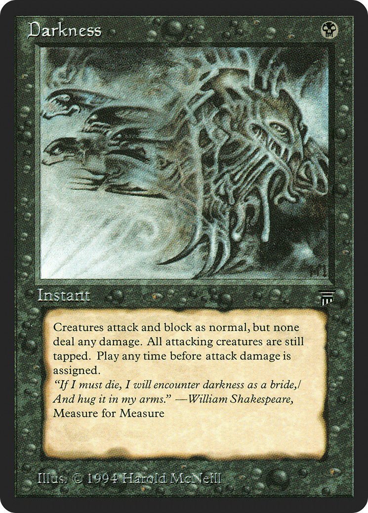 Darkness (LEG-094) - Legends - Premium MTG Single from Wizards of the Coast - Just $12.32! Shop now at Game Crave Tournament Store