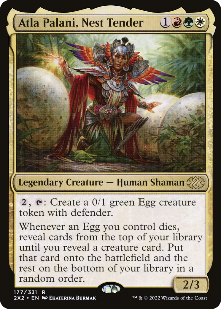 Atla Palani, Nest Tender (2X2-177) - Double Masters 2022 Foil - Premium MTG Single from Wizards of the Coast - Just $1.06! Shop now at Game Crave Tournament Store