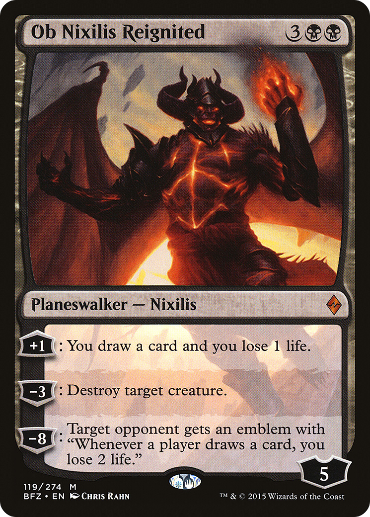Ob Nixilis Reignited (BFZ-119) - Battle for Zendikar - Premium MTG Single from Wizards of the Coast - Just $0.10! Shop now at Game Crave Tournament Store