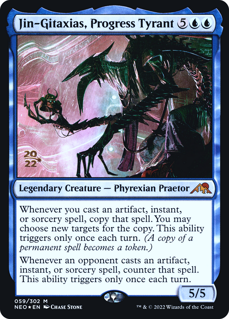 Jin-Gitaxias, Progress Tyrant (PNEO-59S) - Kamigawa: Neon Dynasty Promos Foil - Premium MTG Single from Wizards of the Coast - Just $10! Shop now at Game Crave Tournament Store