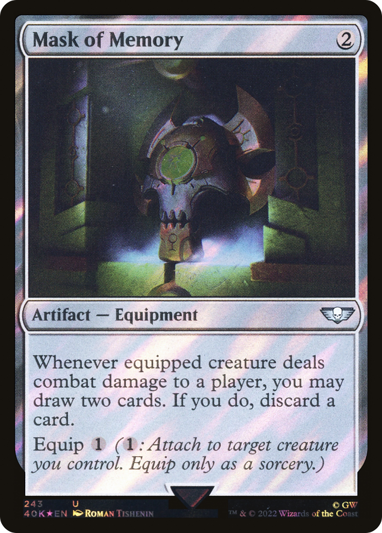 Mask of Memory (40K-243★) - Warhammer 40,000 Commander Foil - Premium MTG Single from Wizards of the Coast - Just $3.39! Shop now at Game Crave Tournament Store