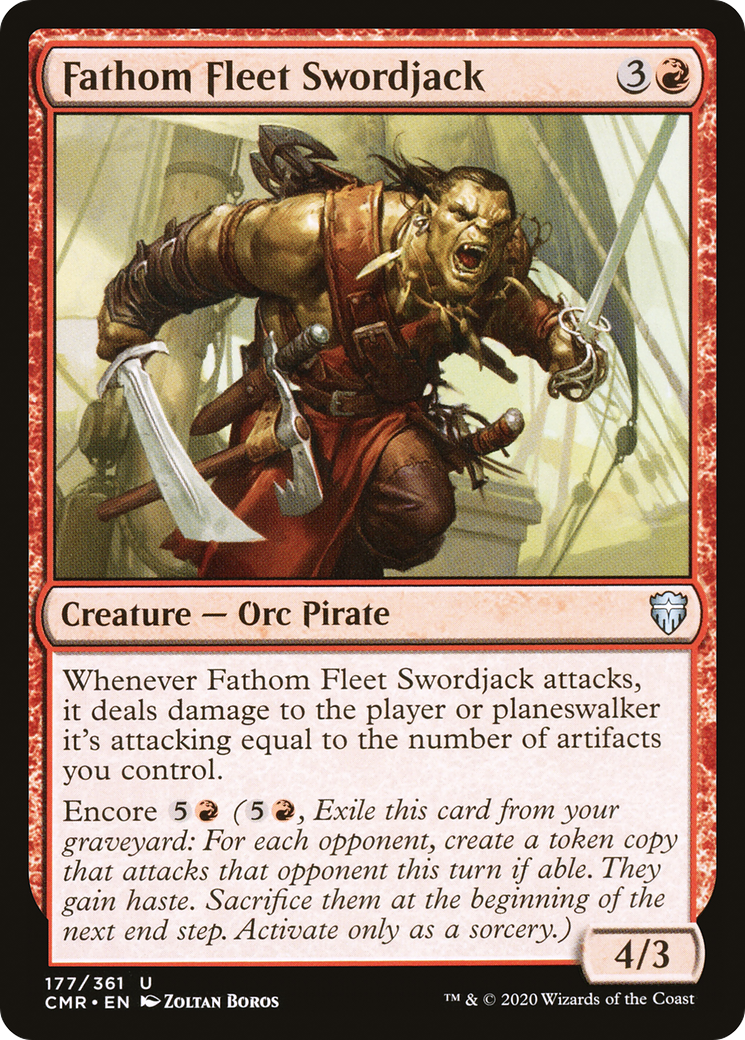 Fathom Fleet Swordjack (CMR-177) - Commander Legends Foil - Premium MTG Single from Wizards of the Coast - Just $0.08! Shop now at Game Crave Tournament Store