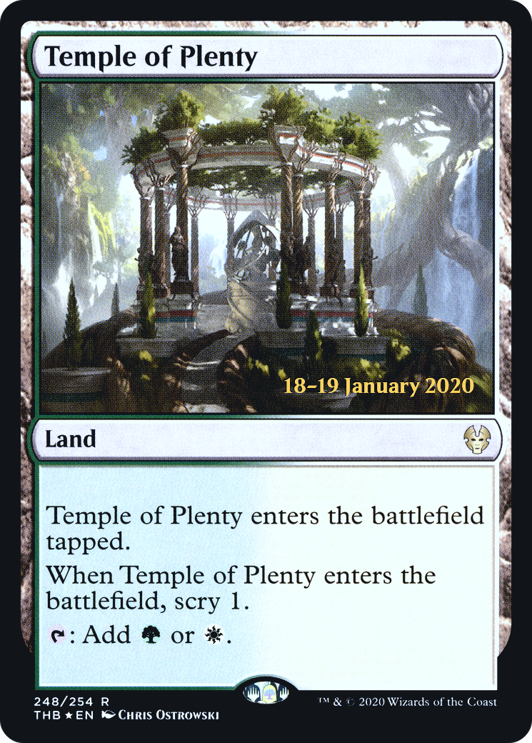 Temple of Plenty (PTHB-248S) - Theros Beyond Death Promos Foil - Premium MTG Single from Wizards of the Coast - Just $0.35! Shop now at Game Crave Tournament Store