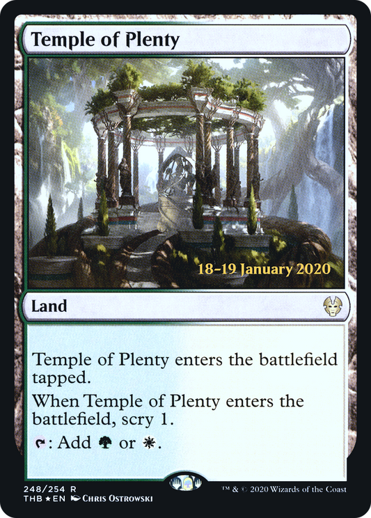 Temple of Plenty (PTHB-248S) - Theros Beyond Death Promos Foil - Premium MTG Single from Wizards of the Coast - Just $0.35! Shop now at Game Crave Tournament Store
