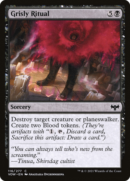 Grisly Ritual (VOW-116) - Innistrad: Crimson Vow - Premium MTG Single from Wizards of the Coast - Just $0.25! Shop now at Game Crave Tournament Store