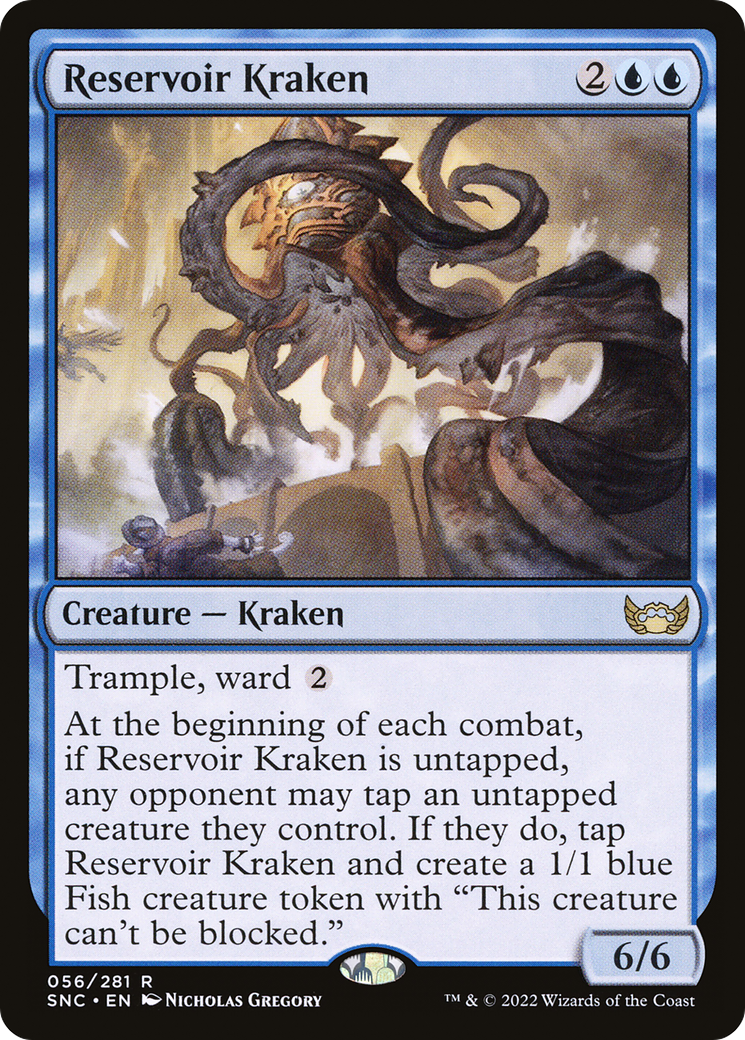 Reservoir Kraken (SNC-056) - Streets of New Capenna - Premium MTG Single from Wizards of the Coast - Just $0.08! Shop now at Game Crave Tournament Store