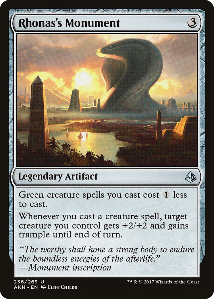 Rhonas's Monument (AKH-236) - Amonkhet Foil - Premium MTG Single from Wizards of the Coast - Just $1.14! Shop now at Game Crave Tournament Store
