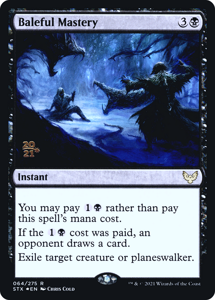 Baleful Mastery (PSTX-64S) - Strixhaven: School of Mages Promos Foil - Premium MTG Single from Wizards of the Coast - Just $1.32! Shop now at Game Crave Tournament Store