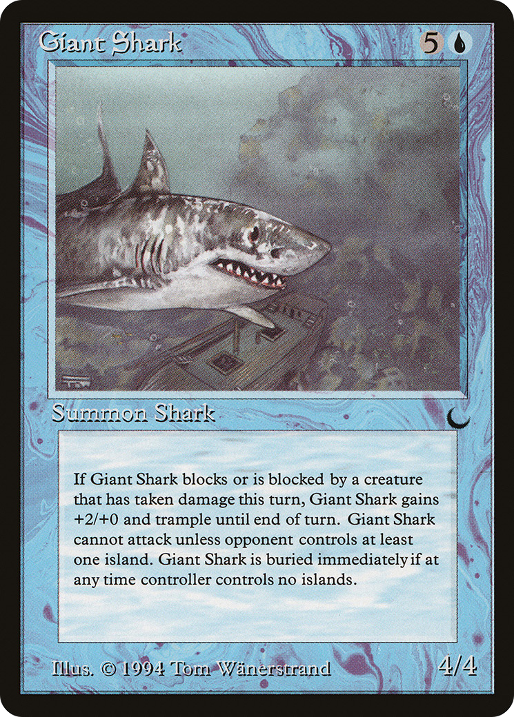 Giant Shark (DRK-029) - The Dark - Premium MTG Single from Wizards of the Coast - Just $0.25! Shop now at Game Crave Tournament Store