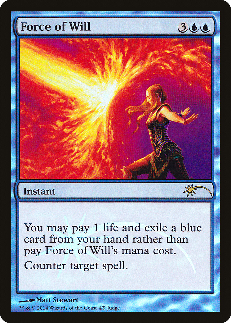 Force of Will (J14-004) - Judge Gift Cards 2014 Foil - Premium MTG Single from Wizards of the Coast - Just $354.30! Shop now at Game Crave Tournament Store