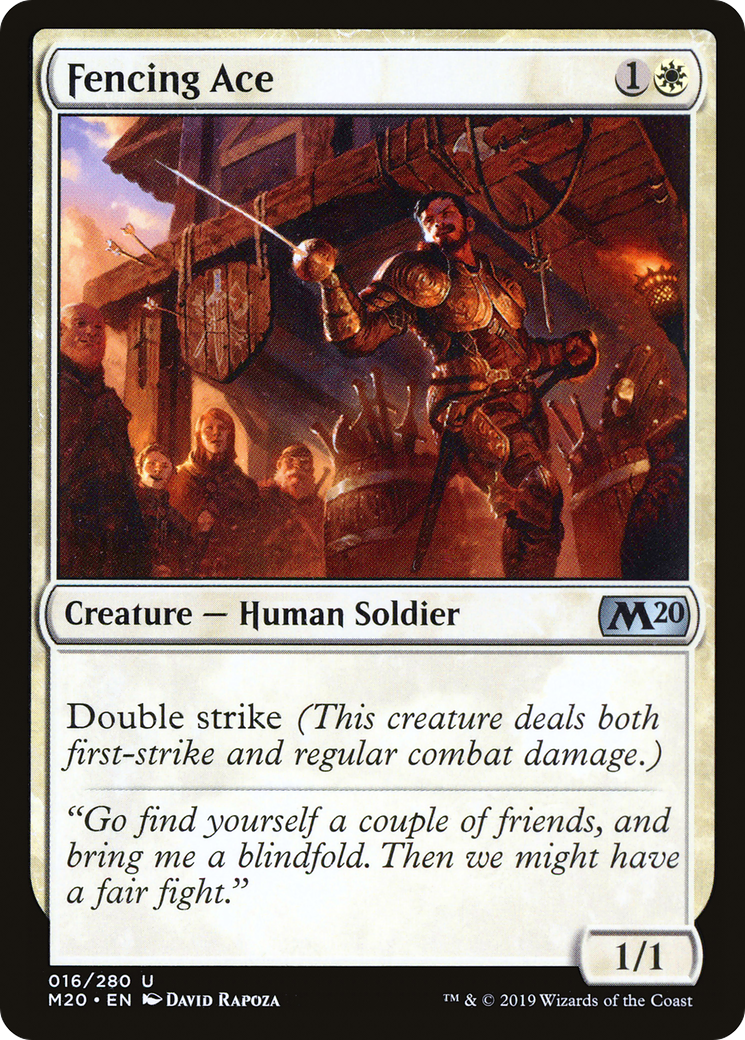 Fencing Ace (M20-016) - Core Set 2020 - Premium MTG Single from Wizards of the Coast - Just $0.25! Shop now at Game Crave Tournament Store