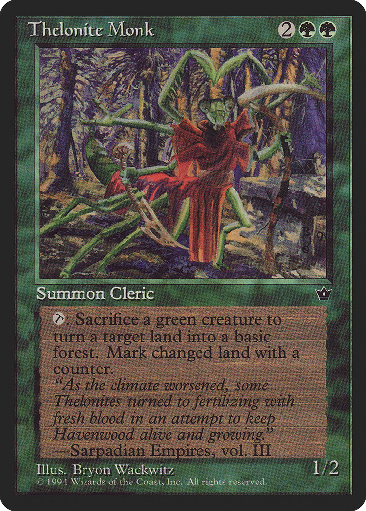 Thelonite Monk (FEM-079) - Fallen Empires - Premium MTG Single from Wizards of the Coast - Just $0.64! Shop now at Game Crave Tournament Store