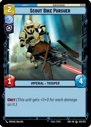 Scout Bike Pursuer (32) - Spark of Rebellion - Premium Star Wars: Unlimited Single from Spark of Rebellion - Just $0.25! Shop now at Game Crave Tournament Store