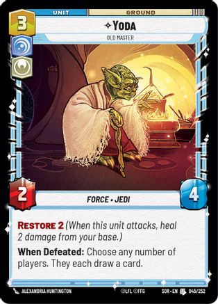 Yoda - Old Master (45) - Spark of Rebellion - Premium Star Wars: Unlimited Single from Spark of Rebellion - Just $0.25! Shop now at Game Crave Tournament Store