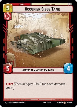 Occupier Siege Tank (165) - Spark of Rebellion - Premium Star Wars: Unlimited Single from Spark of Rebellion - Just $0.25! Shop now at Game Crave Tournament Store