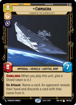 Chimaera - Flagship of the Seventh Fleet (185) - Spark of Rebellion - Premium Star Wars: Unlimited Single from Spark of Rebellion - Just $1.09! Shop now at Game Crave Tournament Store