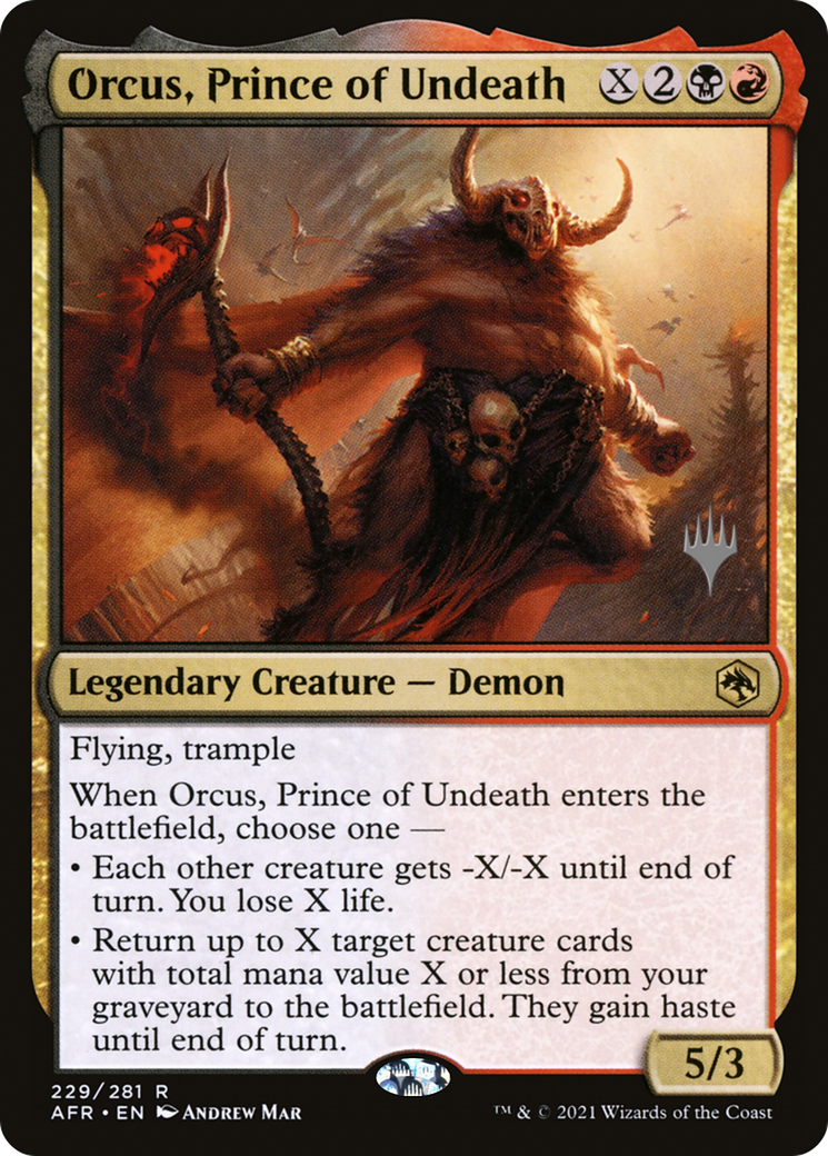 Orcus, Prince of Undeath (PAFR-229P) - Adventures in the Forgotten Realms Promos - Premium MTG Single from Wizards of the Coast - Just $0.42! Shop now at Game Crave Tournament Store